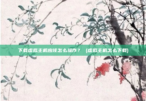 下载虚拟主机应该怎么操作？ (虚拟主机怎么下载)