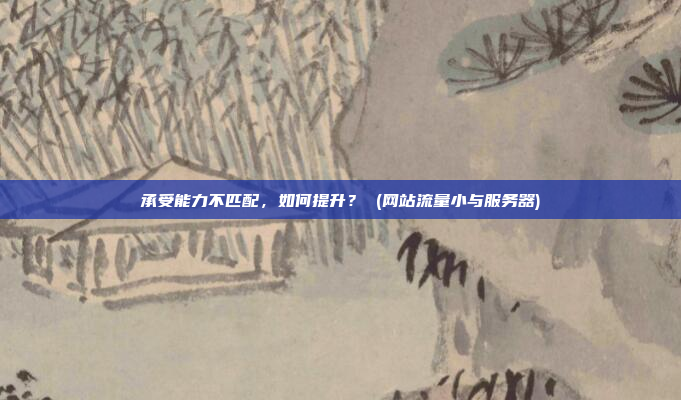 承受能力不匹配,如何提升? (网站流量小与服务器)
