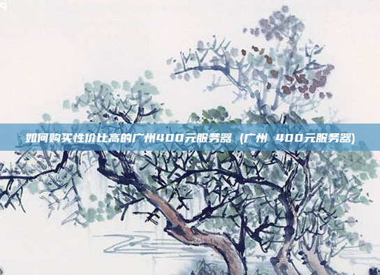 如何购买性价比高的广州400元服务器 (广州 400元服务器)