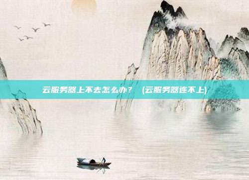 云服务器上不去怎么办? (云服务器连不上)
