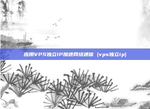 应用VPS独立IP加速网络通信 (vps独立ip)