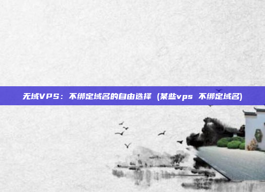 无域VPS:不绑定域名的自由选择 (某些vps 不绑定域名)