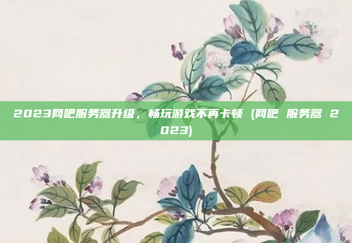 2023网吧服务器升级,畅玩游戏不再卡顿 (网吧 服务器 2023)