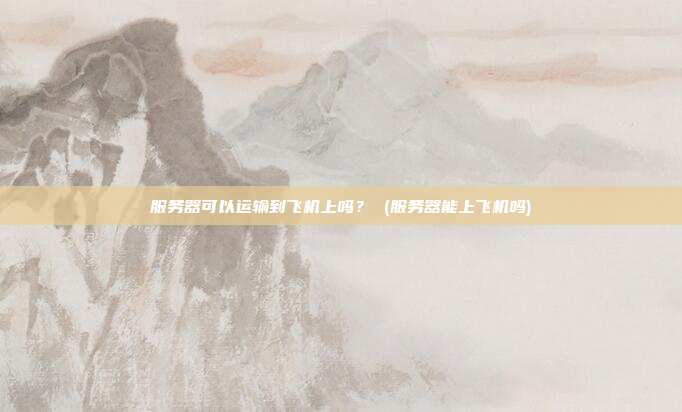 服务器可以运输到飞机上吗? (服务器能上飞机吗)