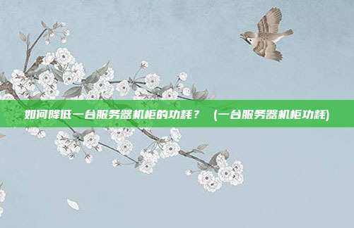 如何降低一台服务器机柜的功耗？ (一台服务器机柜功耗)