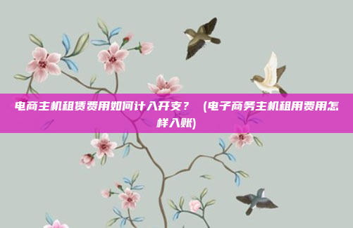 电商主机租赁费用如何计入开支？ (电子商务主机租用费用怎样入账)
