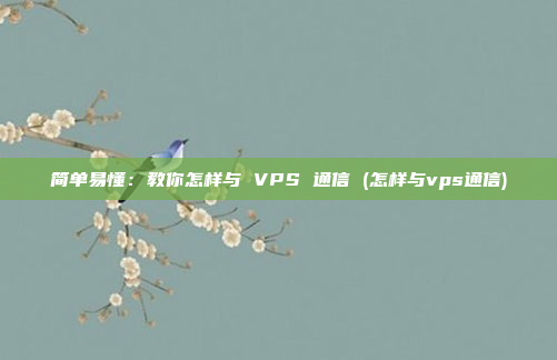简单易懂:教你怎样与 VPS 通信 (怎样与vps通信)
