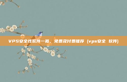 VPS安全性软件一览,免费及付费推荐 (vps安全 软件)