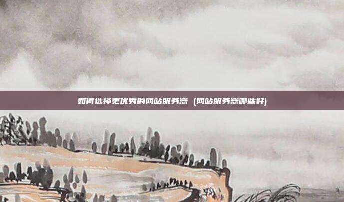 如何选择更优秀的网站服务器 (网站服务器哪些好)
