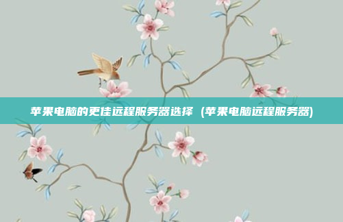 苹果电脑的更佳远程服务器选择 (苹果电脑远程服务器)