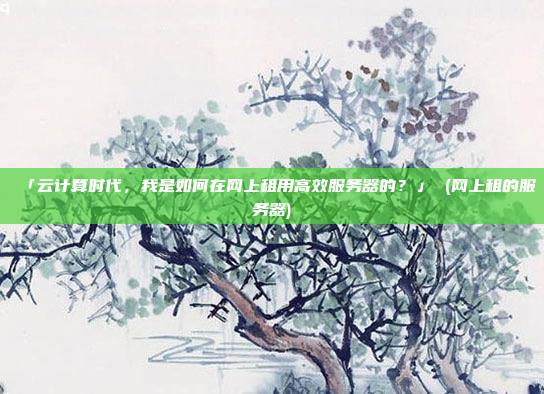 「云计算时代,我是如何在网上租用高效服务器的?」 (网上租的服务器)