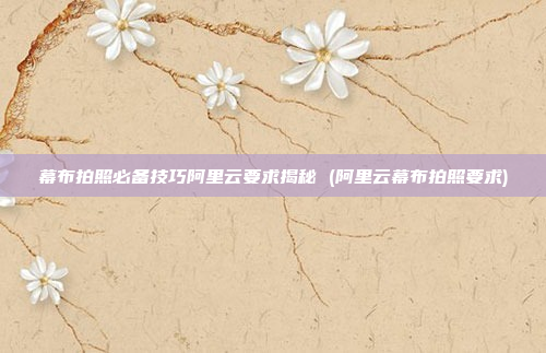幕布拍照必备技巧阿里云要求揭秘 (阿里云幕布拍照要求)