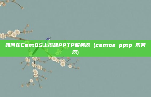 如何在CentOS上搭建PPTP服务器 (centos pptp 服务器)