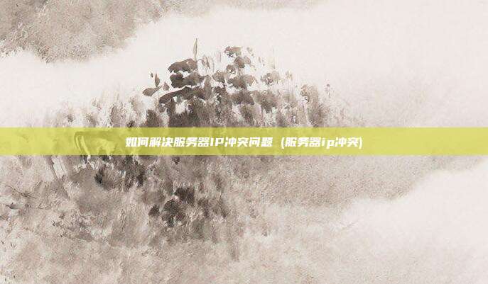 如何解决服务器IP冲突问题 (服务器ip冲突)