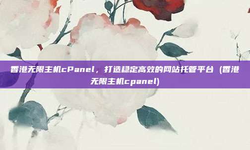 香港无限主机cPanel,打造稳定高效的网站托管平台 (香港无限主机cpanel)