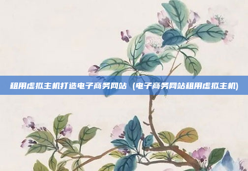 租用虚拟主机打造电子商务网站 (电子商务网站租用虚拟主机)
