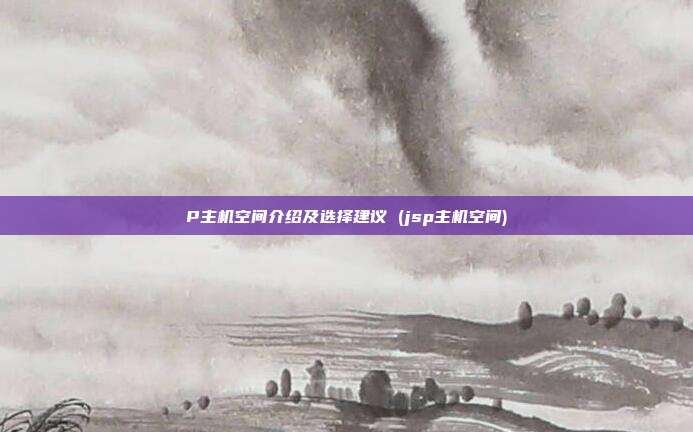 P主机空间介绍及选择建议 (jsp主机空间)