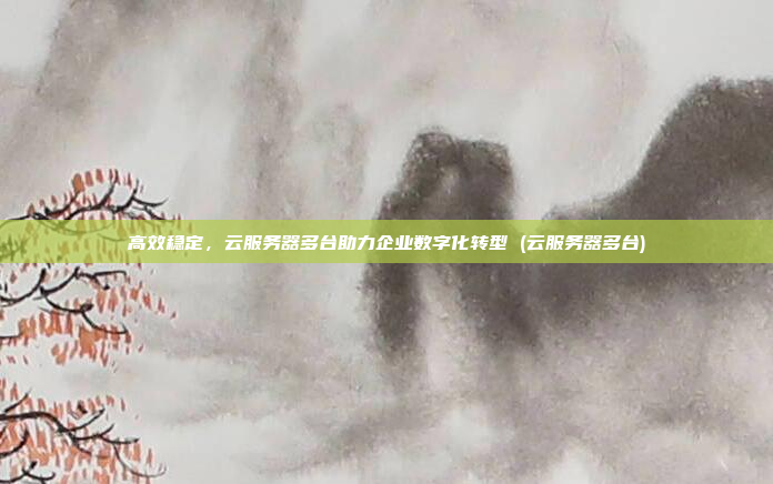 高效稳定,云服务器多台助力企业数字化转型 (云服务器多台)