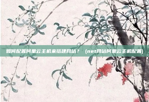 如何配置阿里云主机来搭建网站? (net网站阿里云主机配置)