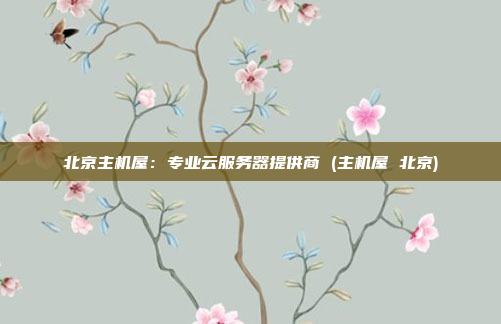 北京主机屋：专业云服务器提供商 (主机屋 北京)