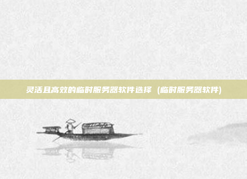 灵活且高效的临时服务器软件选择 (临时服务器软件)