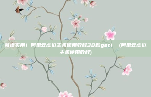 易懂实用!阿里云虚拟主机使用教程30秒get! (阿里云虚拟主机使用教程)