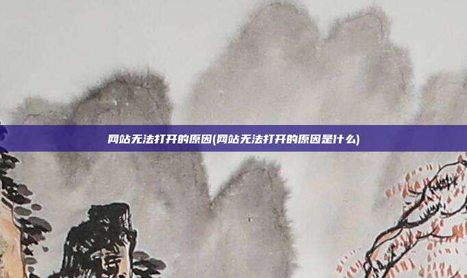 网站无法打开的原因(网站无法打开的原因是什么)