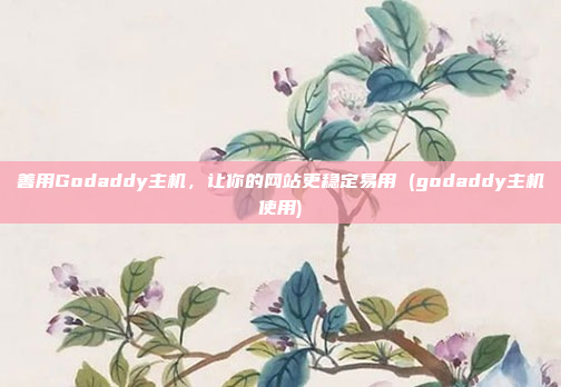 善用Godaddy主机,让你的网站更稳定易用 (godaddy主机使用)