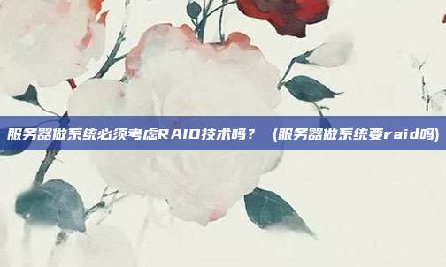 服务器做系统必须考虑RAID技术吗？ (服务器做系统要raid吗)