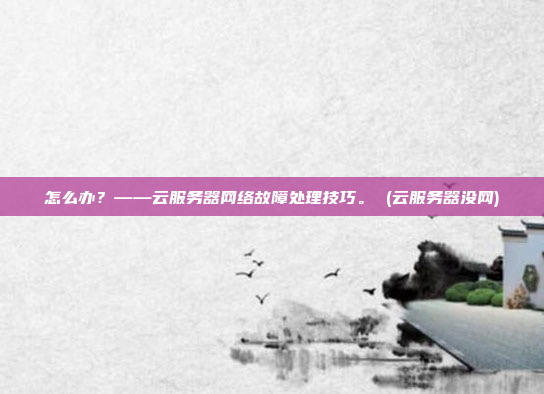 怎么办?——云服务器网络故障处理技巧。 (云服务器没网)