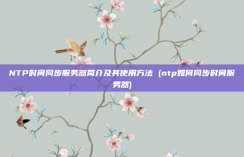 NTP时间同步服务器简介及其使用方法 (ntp如何同步时间服务器)