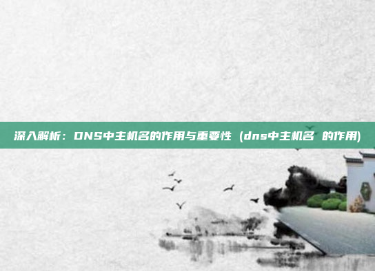 深入解析:DNS中主机名的作用与重要性 (dns中主机名 的作用)