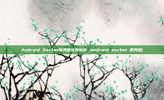 Android Socket服务器实现指南 (android socket 服务器)