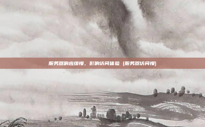 服务器响应缓慢,影响访问体验 (服务器访问慢)