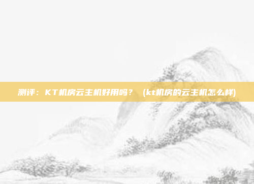 测评:KT机房云主机好用吗? (kt机房的云主机怎么样)