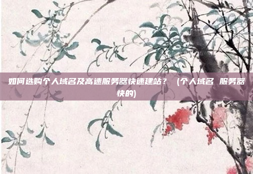 如何选购个人域名及高速服务器快速建站? (个人域名 服务器快的)