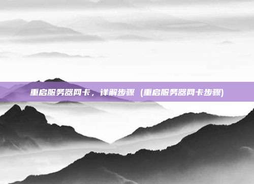 重启服务器网卡,详解步骤 (重启服务器网卡步骤)
