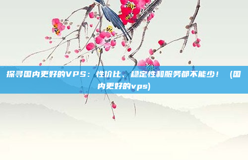 探寻国内更好的VPS:性价比、稳定性和服务都不能少! (国内更好的vps)
