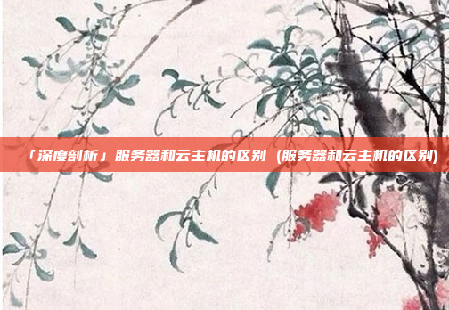 「深度剖析」服务器和云主机的区别 (服务器和云主机的区别)