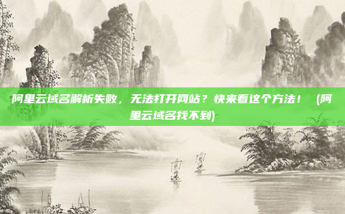 阿里云域名解析失败,无法打开网站?快来看这个方法! (阿里云域名找不到)