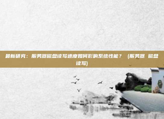 最新研究:服务器磁盘读写速度如何影响系统性能? (服务器 磁盘读写)