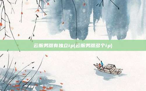 云服务器有独立ip(云服务器多个ip)