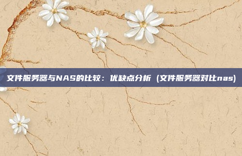文件服务器与NAS的比较:优缺点分析 (文件服务器对比nas)