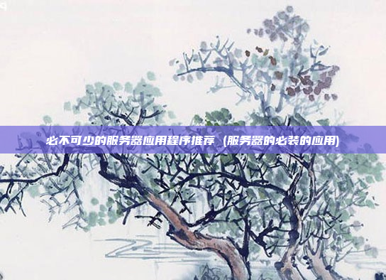 必不可少的服务器应用程序推荐 (服务器的必装的应用)