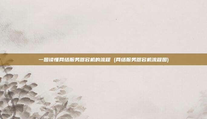 一图读懂网络服务器宕机的流程 (网络服务器宕机流程图)