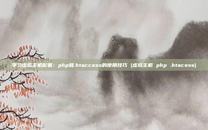 学习虚拟主机配置:php和.htaccess的使用技巧 (虚拟主机 php .htacess)