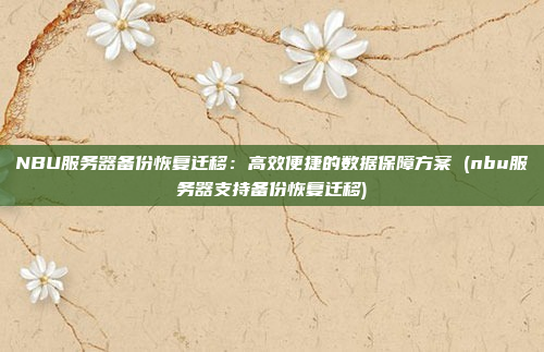 NBU服务器备份恢复迁移：高效便捷的数据保障方案 (nbu服务器支持备份恢复迁移)