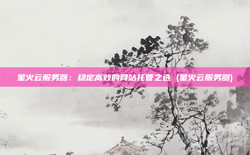 星火云服务器:稳定高效的网站托管之选 (星火云服务器)