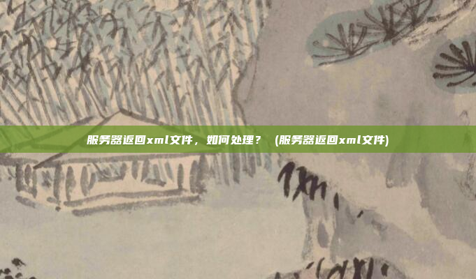 服务器返回xml文件，如何处理？ (服务器返回xml文件)