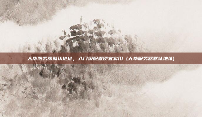 大华服务器默认地址，入门级配置便宜实用 (大华服务器默认地址)